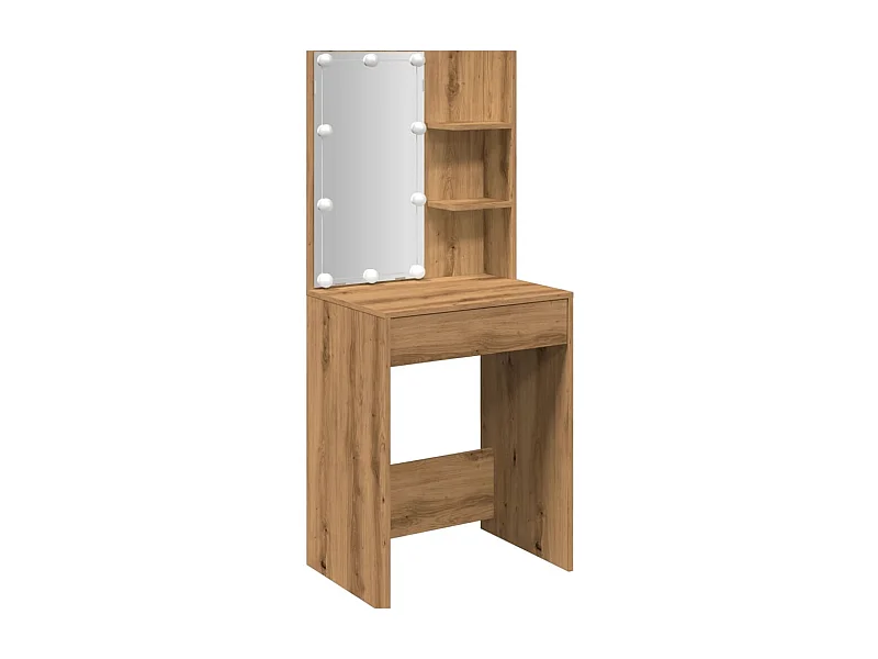 Coiffeuse avec LED avec bois marron 60 x 40 x 140 cm DEC031217