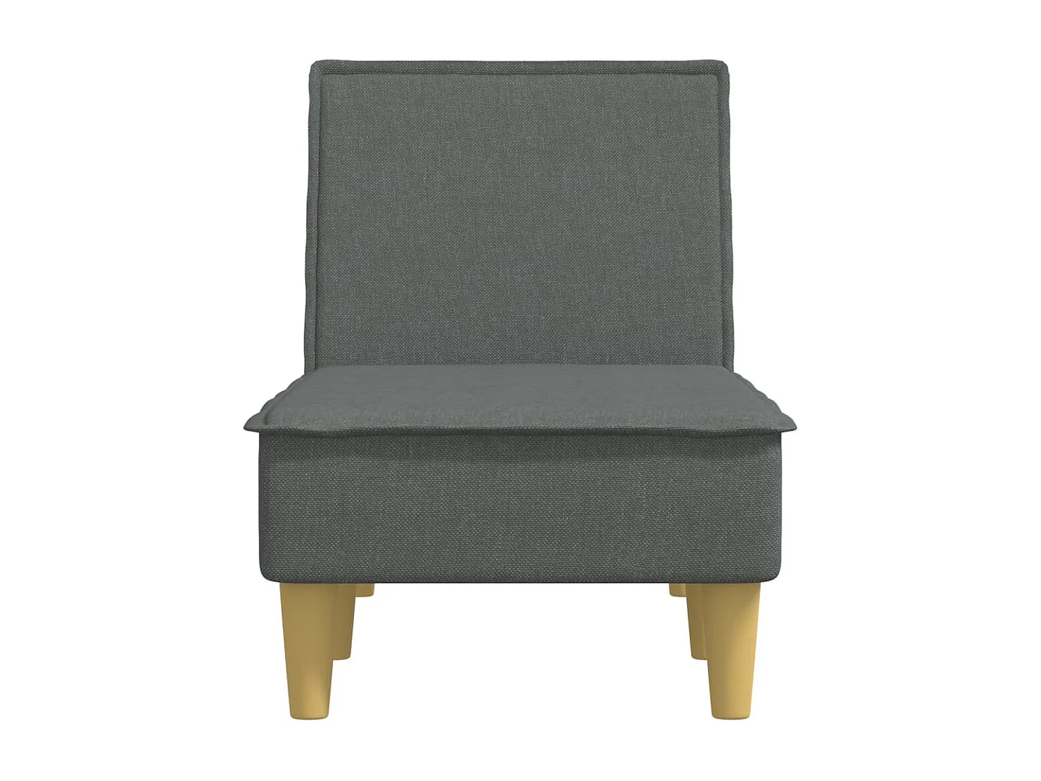 Méridienne chaise longue pour tissu grise 55 x 155 x 33 cm DEC026184