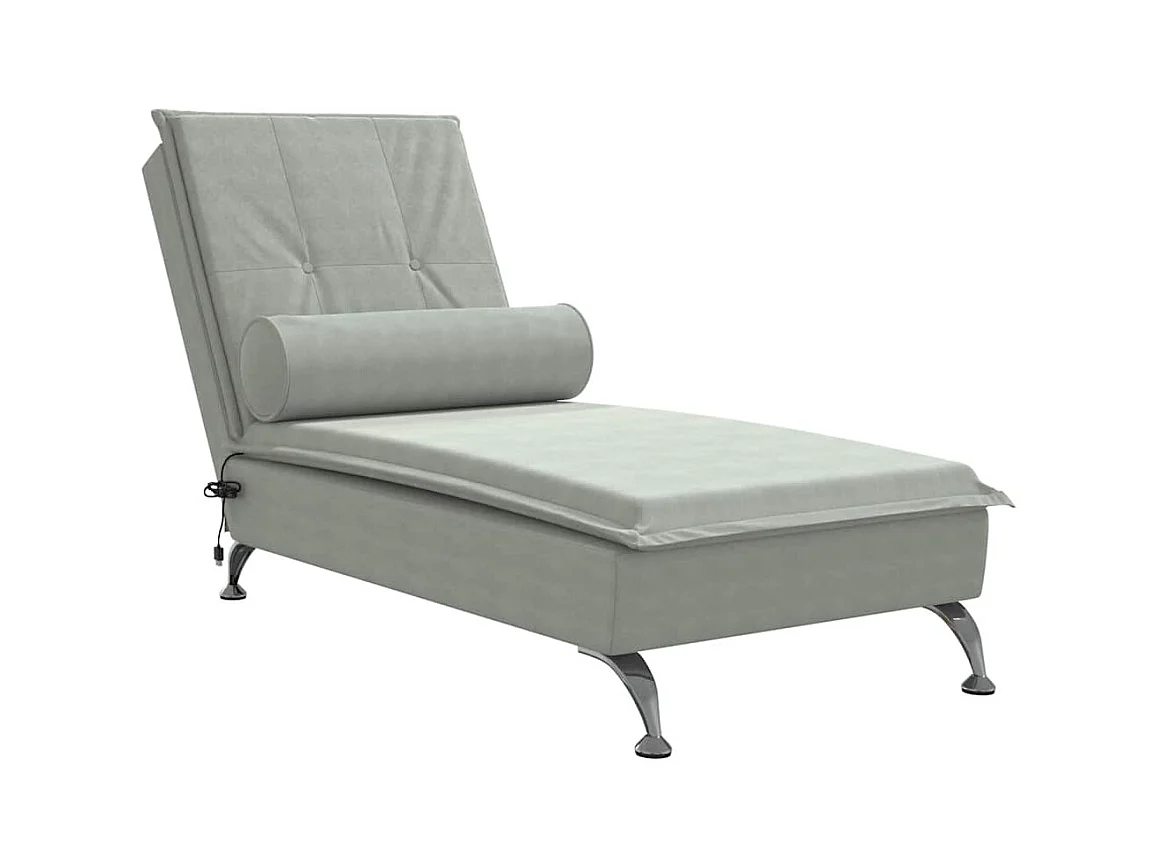 Méridienne chaise longue pour grise 136.5 x 56 x 75 cm DEC026148