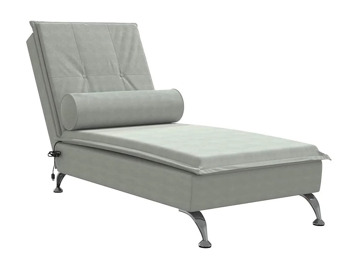 Méridienne chaise longue pour grise 136.5 x 56 x 75 cm DEC026148