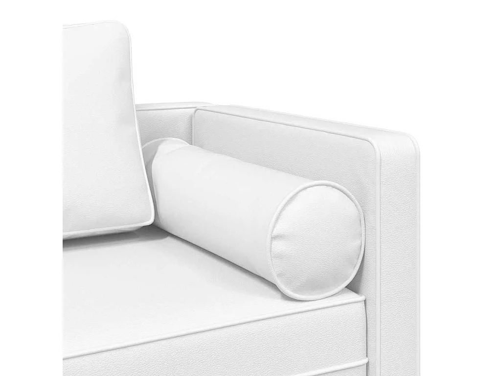 Méridienne chaise longue canapé PVC blanche 116.5 x 62 x 57.5 cm DEC026059