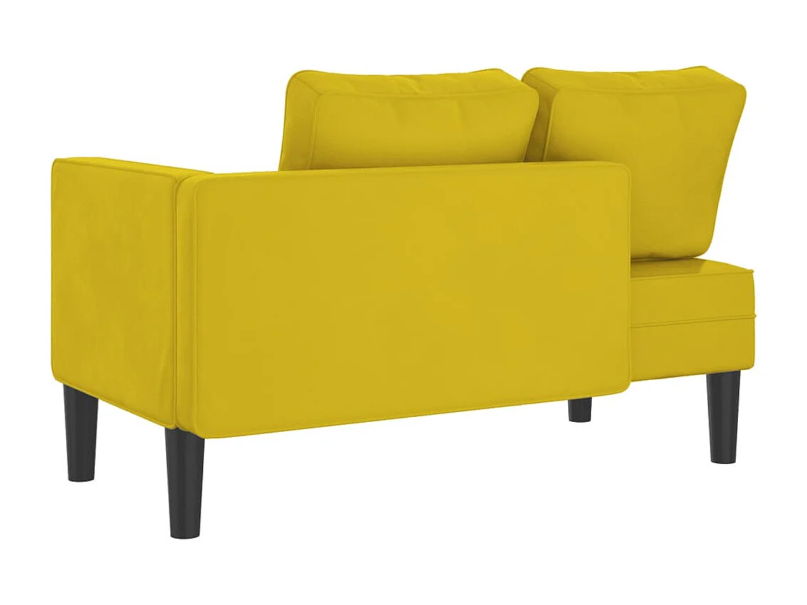 Méridienne chaise longue canapé jaune 116.5 x 62 x 57.5 cm DEC026083