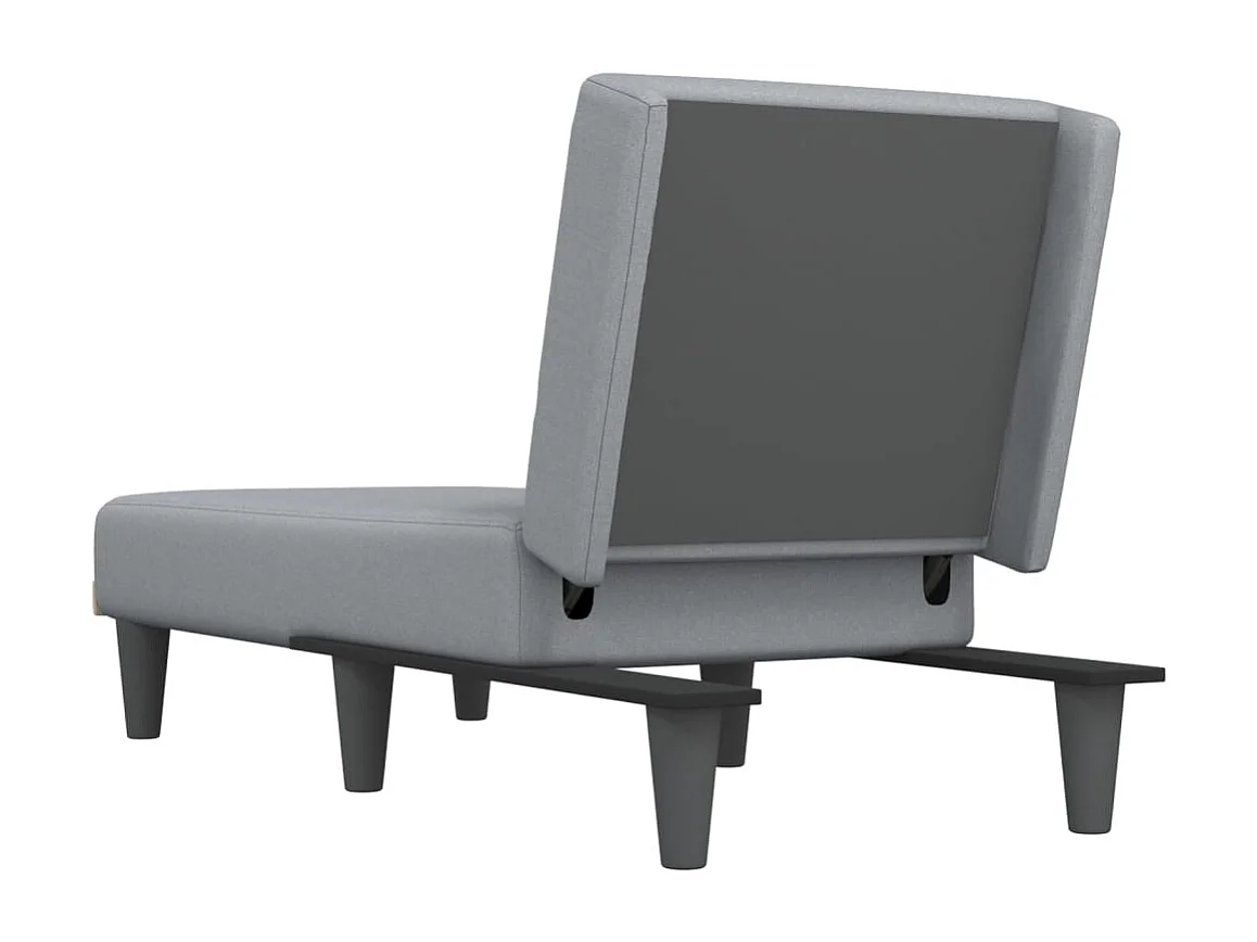 Méridienne chaise longue pour tissu grise 55 x 155 x 33 cm DEC026170