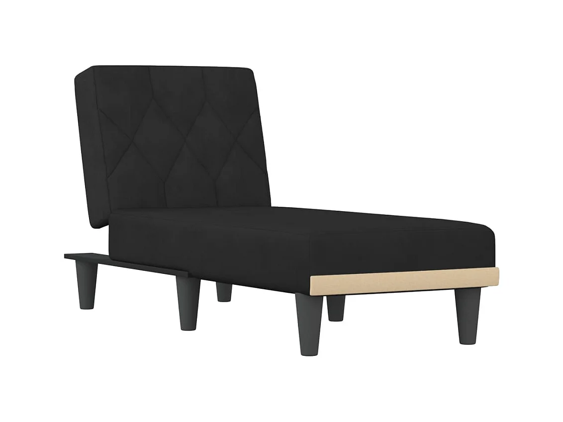 Méridienne chaise longue pour noire 55 x 155 x 33 cm DEC026217