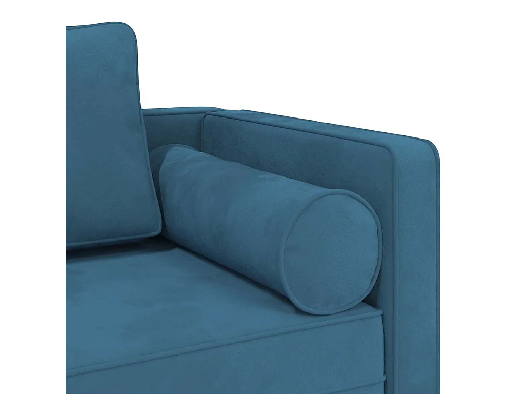 Méridienne chaise longue canapé bleue 116.5 x 62 x 57.5 cm DEC026063