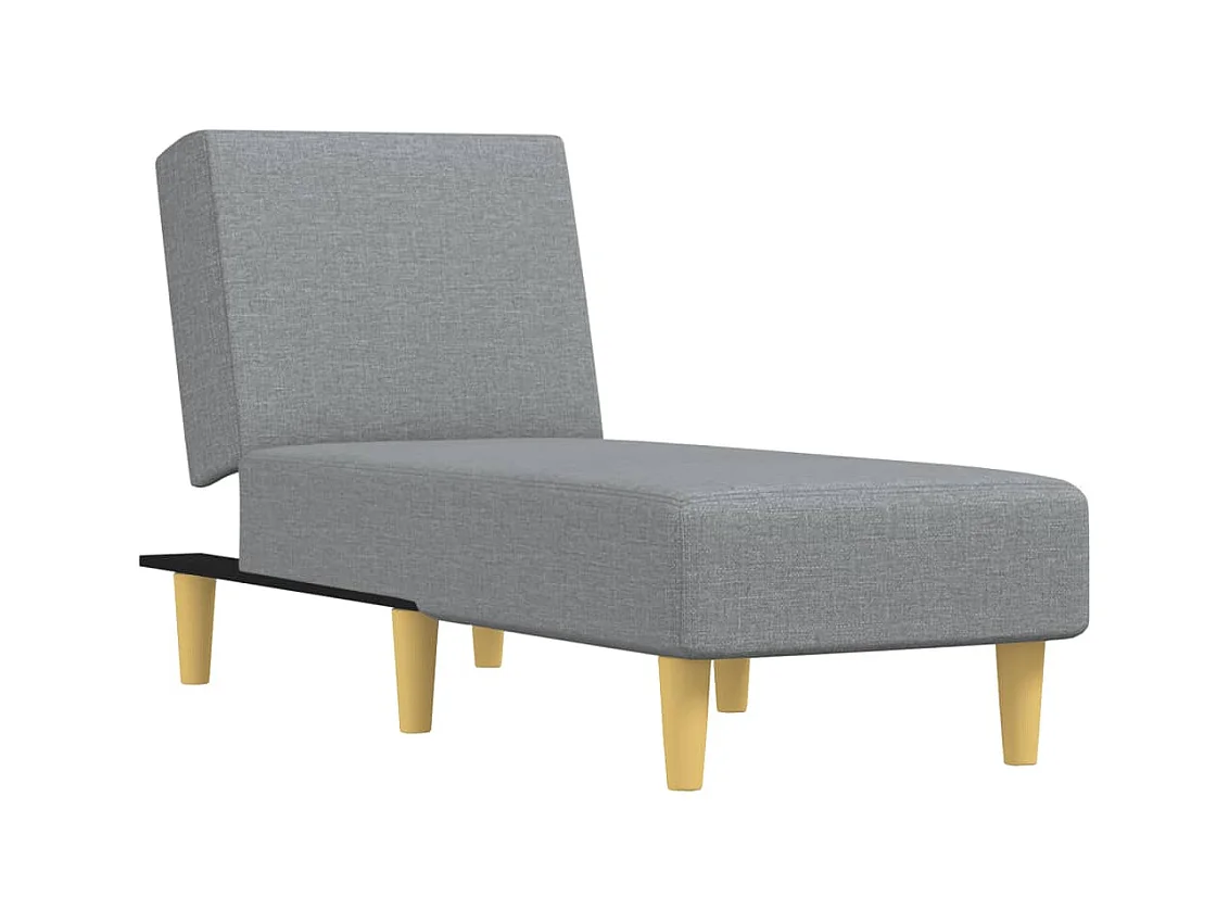 Méridienne chaise longue pour tissu grise 55 x 155 x 33 cm DEC026168