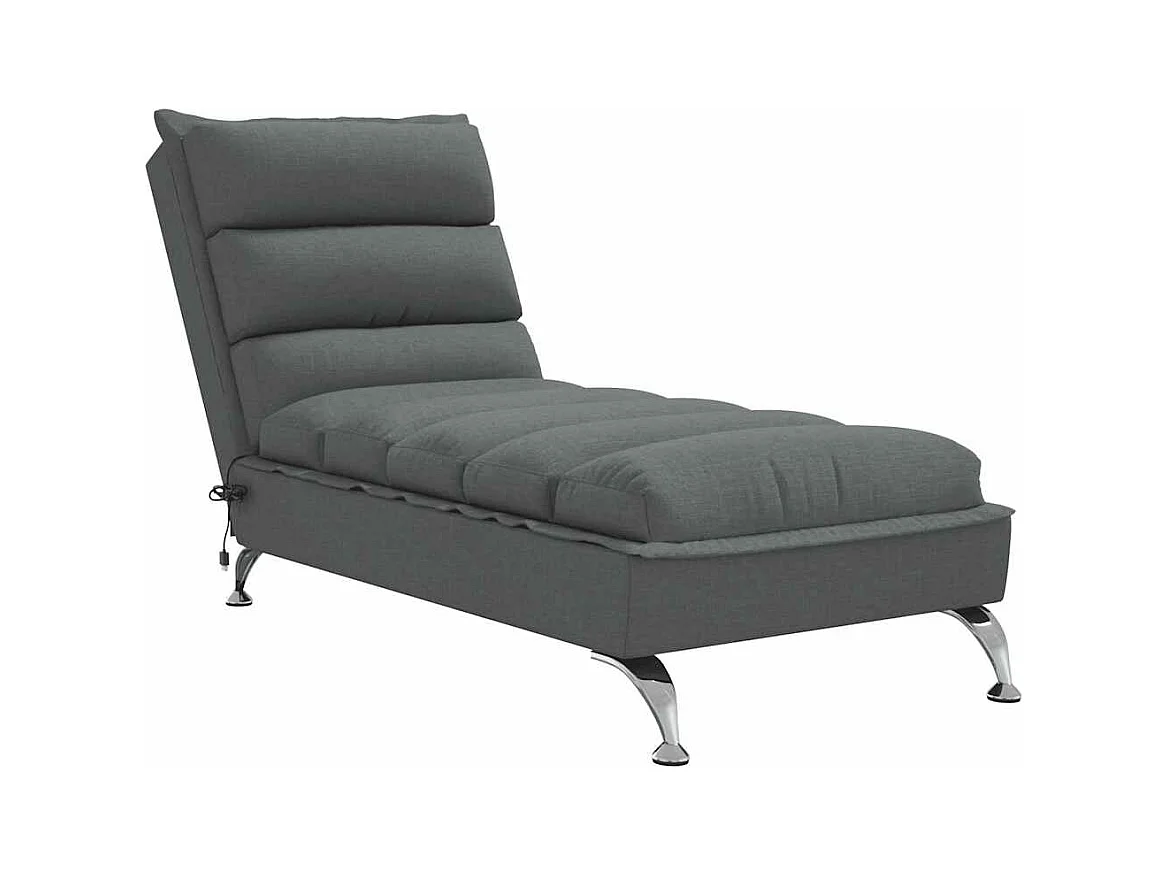 Méridienne chaise longue pour tissu grise 133.5 x 56 x 74 cm DEC026125
