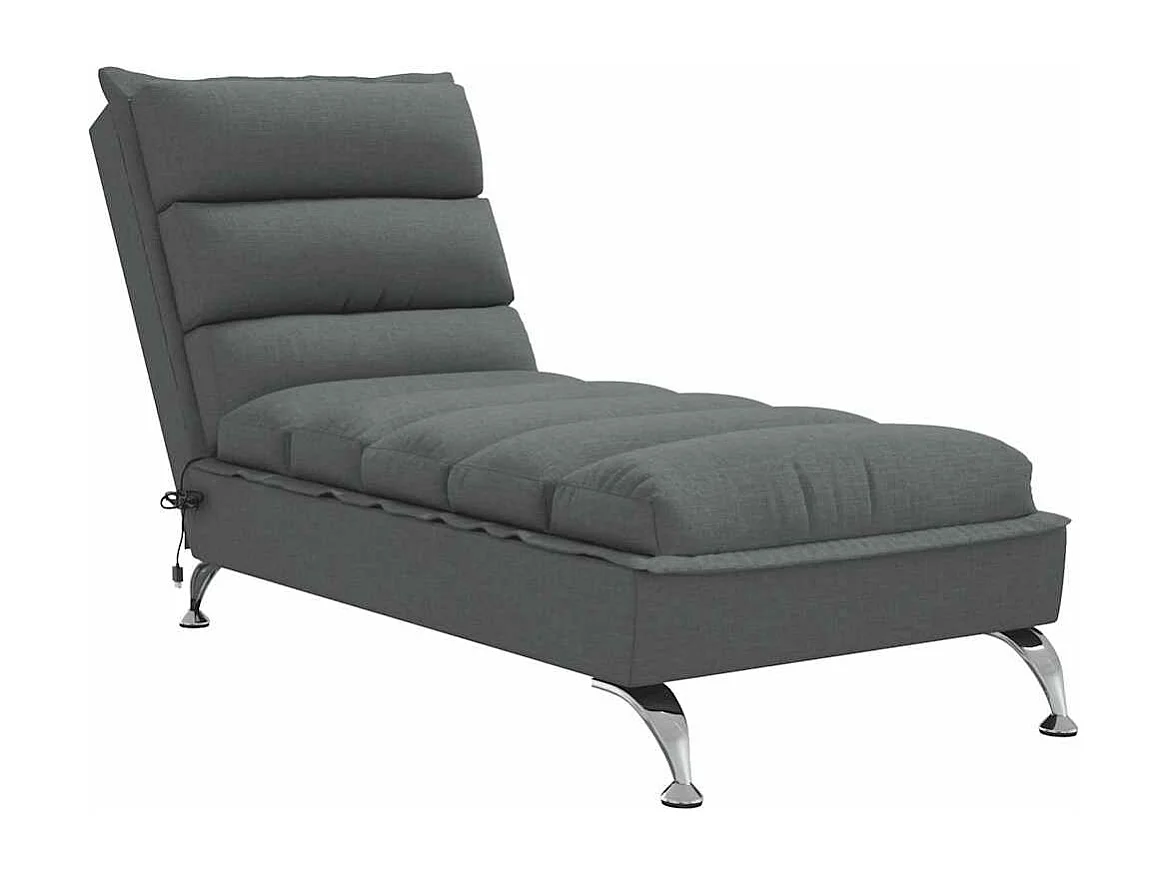 Méridienne chaise longue pour tissu grise 133.5 x 56 x 74 cm DEC026125
