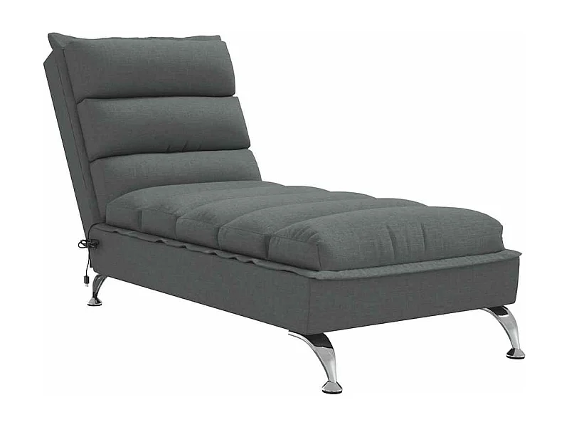 Méridienne chaise longue pour tissu grise 133.5 x 56 x 74 cm DEC026125