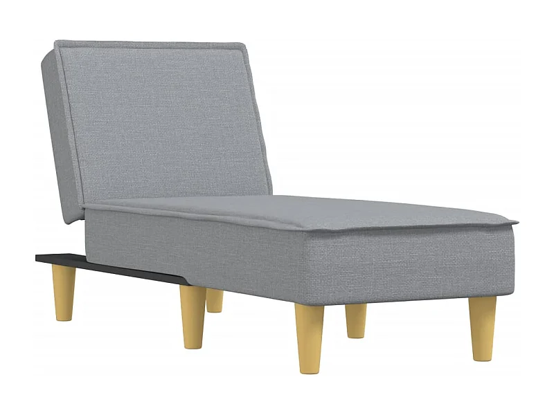Méridienne chaise longue pour tissu grise 55 x 155 x 33 cm DEC026173