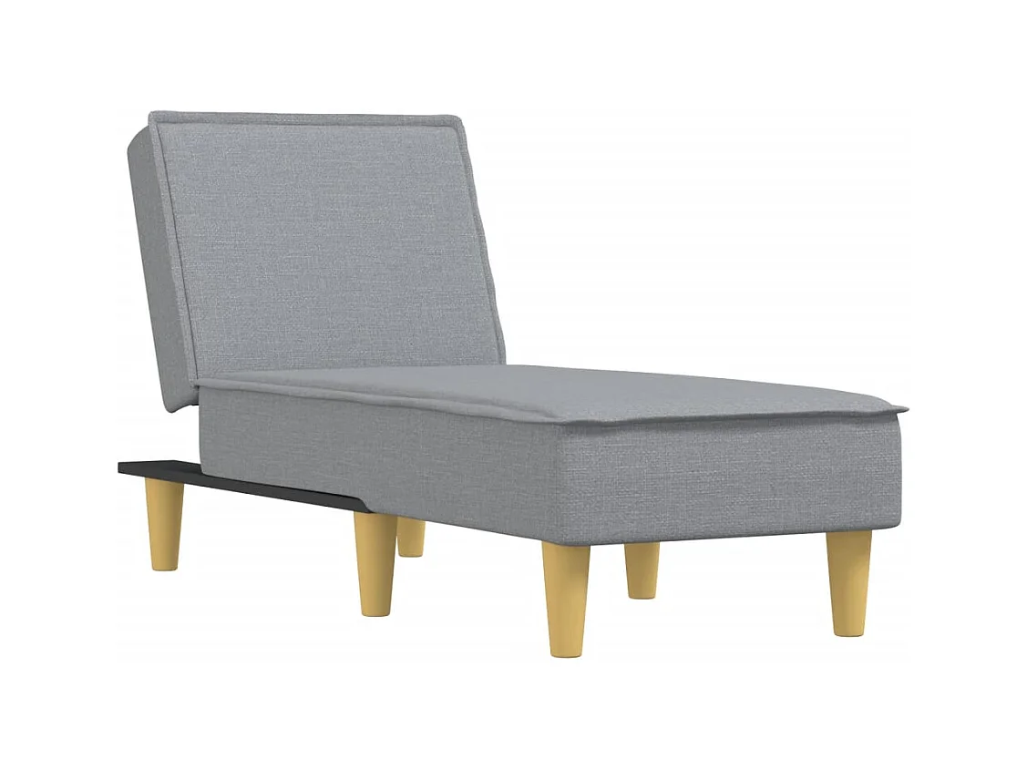 Méridienne chaise longue pour tissu grise 55 x 155 x 33 cm DEC026173