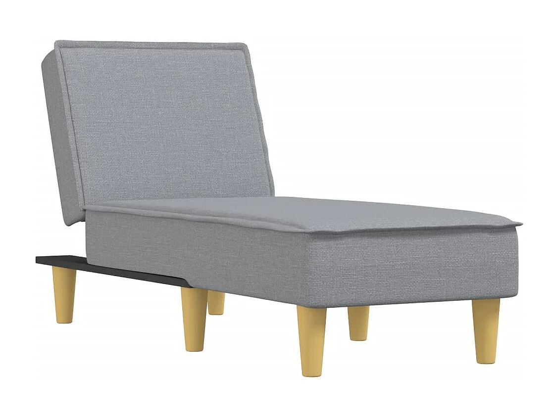 Méridienne chaise longue pour tissu grise 55 x 155 x 33 cm DEC026173