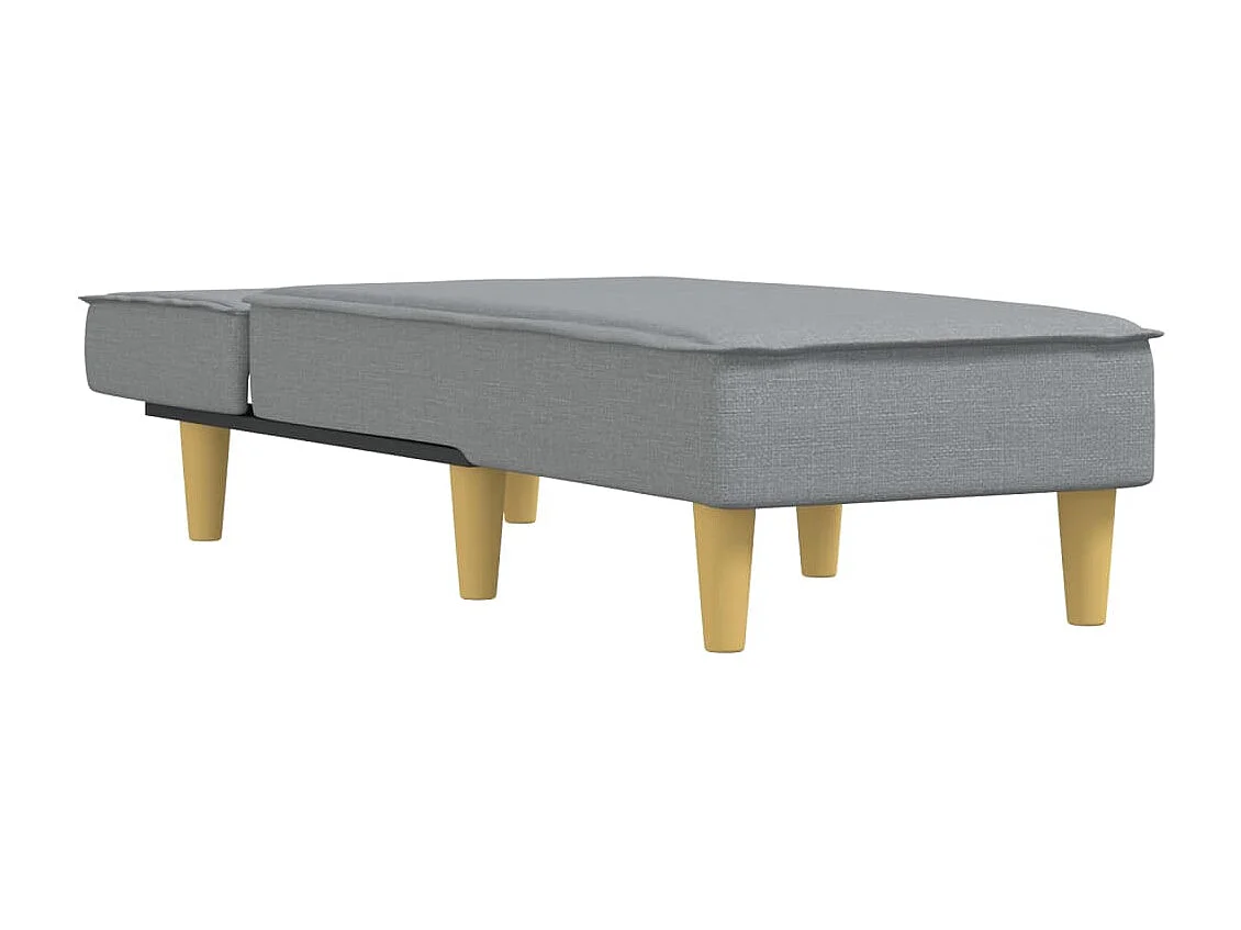 Méridienne chaise longue pour tissu grise 55 x 155 x 33 cm DEC026173