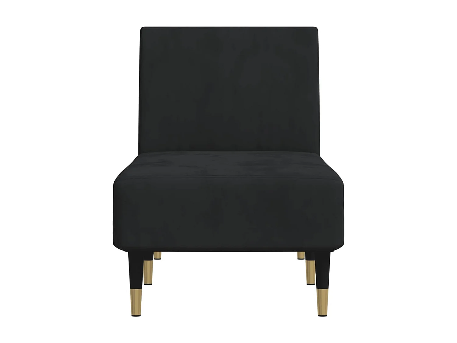 Méridienne chaise longue pour noire 55 x 155 x 33 cm DEC026219