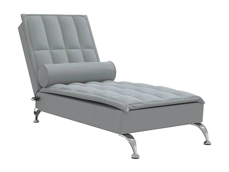 Méridienne chaise longue pour tissu grise 138 x 56 x 75 cm DEC026146