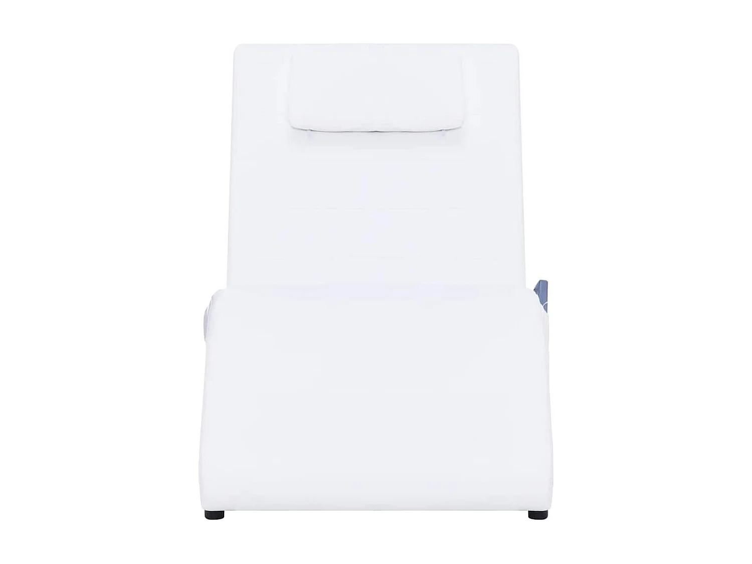 Méridienne chaise longue pour PVC blanche 144 x 59 x 79 cm DEC026130