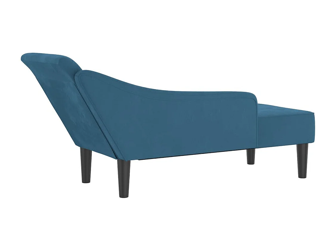 Méridienne chaise longue canapé bleue 141 x 55.5 x 66.5 cm DEC026064