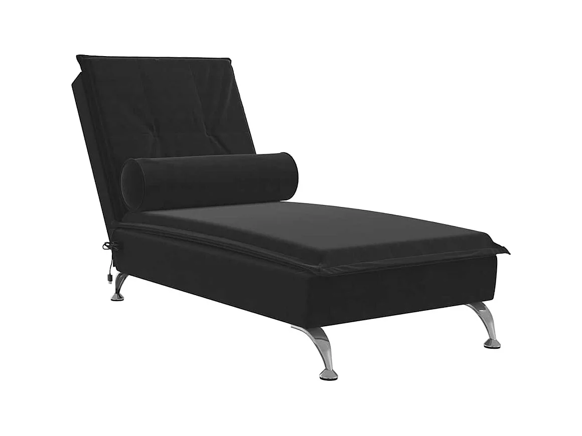 Méridienne chaise longue pour noire 136.5 x 56 x 75 cm DEC026157