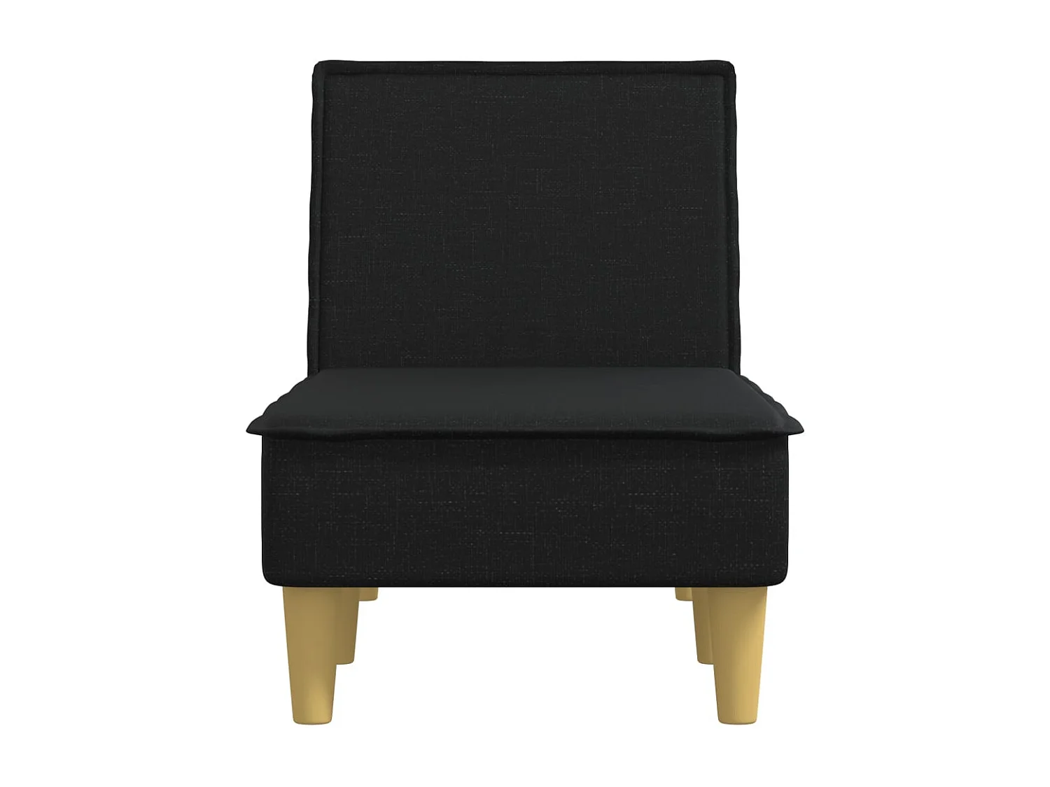 Méridienne chaise longue pour tissu noire 55 x 155 x 33 cm DEC026214