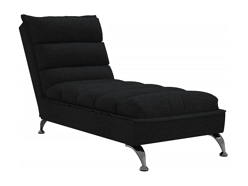 Méridienne chaise longue pour tissu noire 133.5 x 56 x 74 cm DEC026088