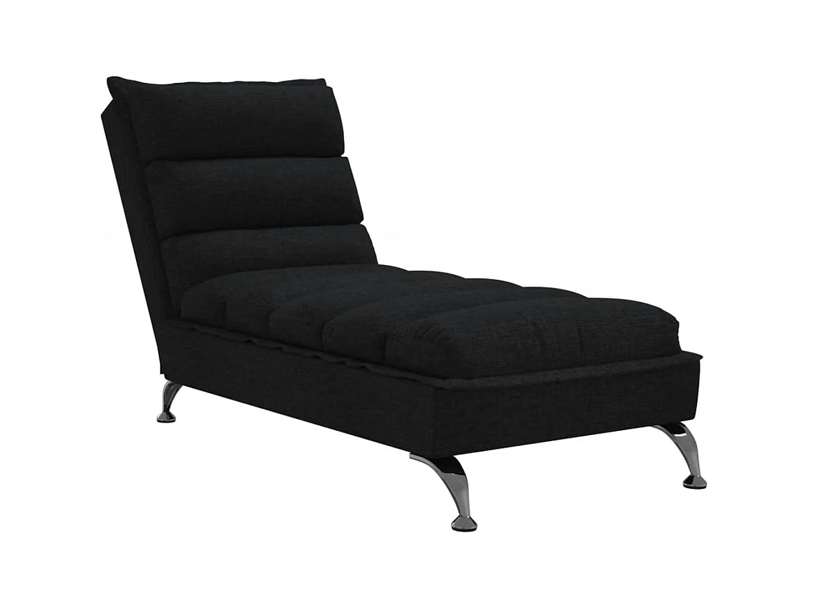 Méridienne chaise longue pour tissu noire 133.5 x 56 x 74 cm DEC026088