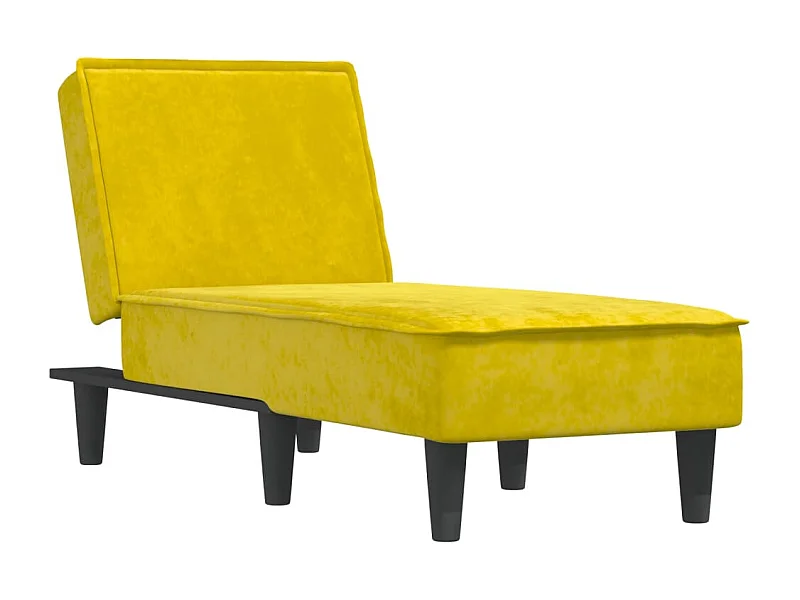 Méridienne chaise longue pour jaune 55 x 155 x 33 cm DEC026194