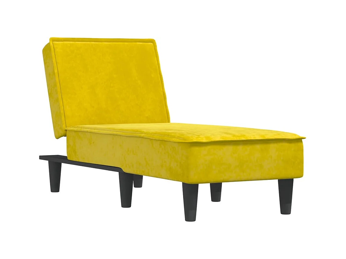 Méridienne chaise longue pour jaune 55 x 155 x 33 cm DEC026194