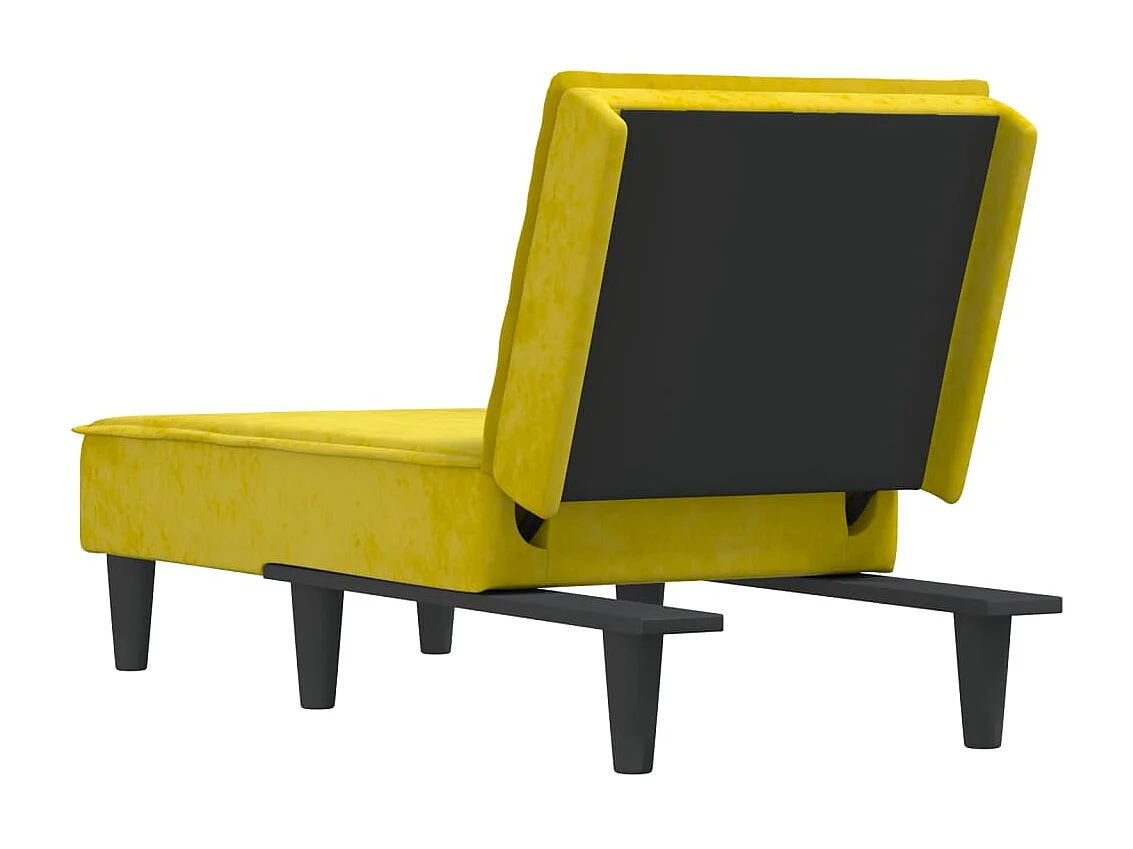 Méridienne chaise longue pour jaune 55 x 155 x 33 cm DEC026194