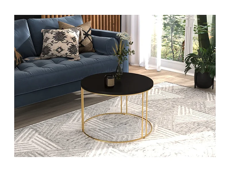 Tavolino Noela Premium/Metallo e Legno/Oro&