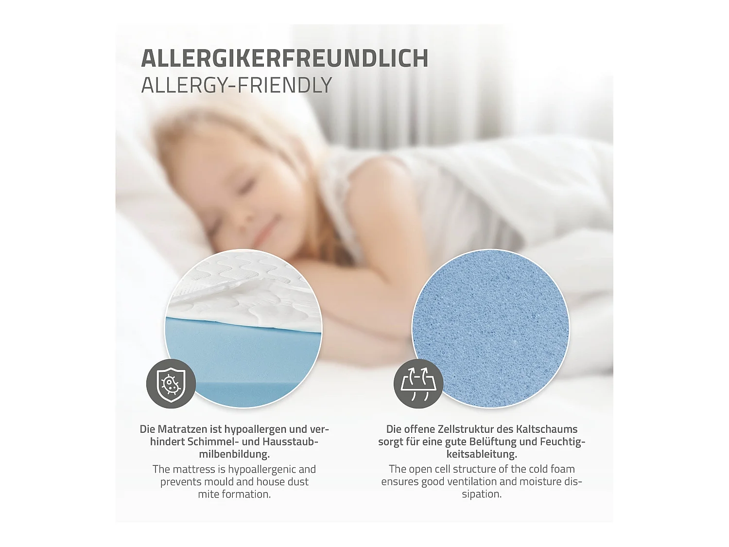 Lit d'enfant 90x200 cm avec matelas H16 cm en mousse cadre blanc en bois design de maison pin massif robuste avec sommier à lattes et filet de but