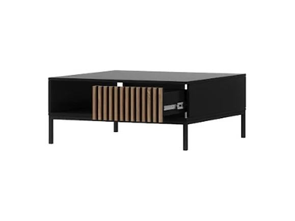 Tavolino da caffè Noville/MDF e metallo/nero