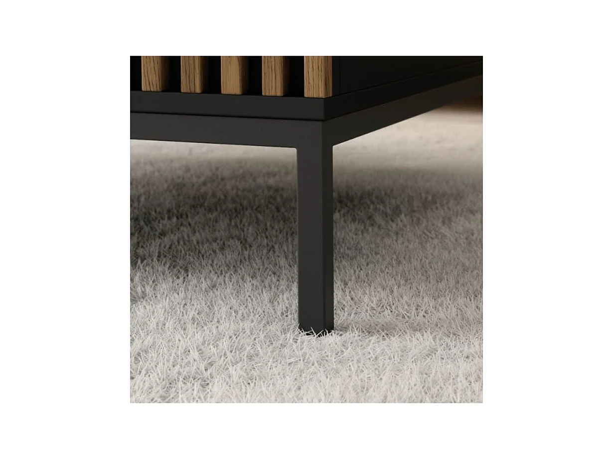 Tavolino da caffè Noville/MDF e metallo/nero