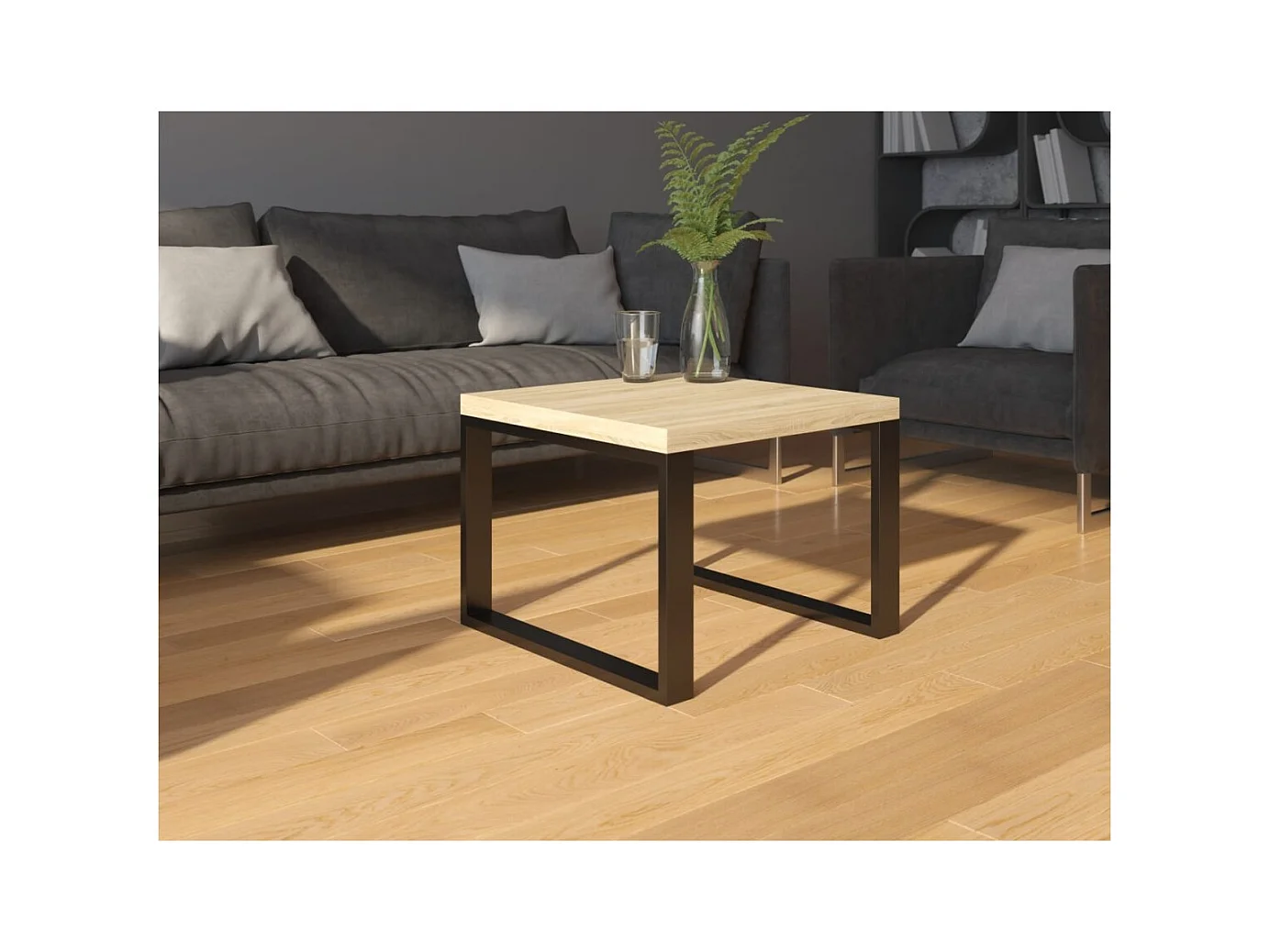 Tavolino Noarti/metallo legno/nero &