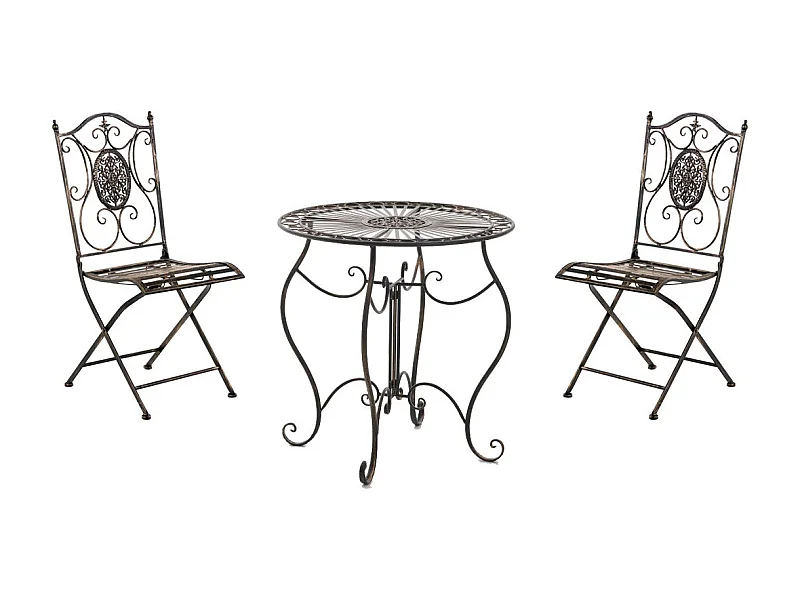 Ensemble table avec deux métal bronze 42 x 49 x 91.5 cm 10_0002985