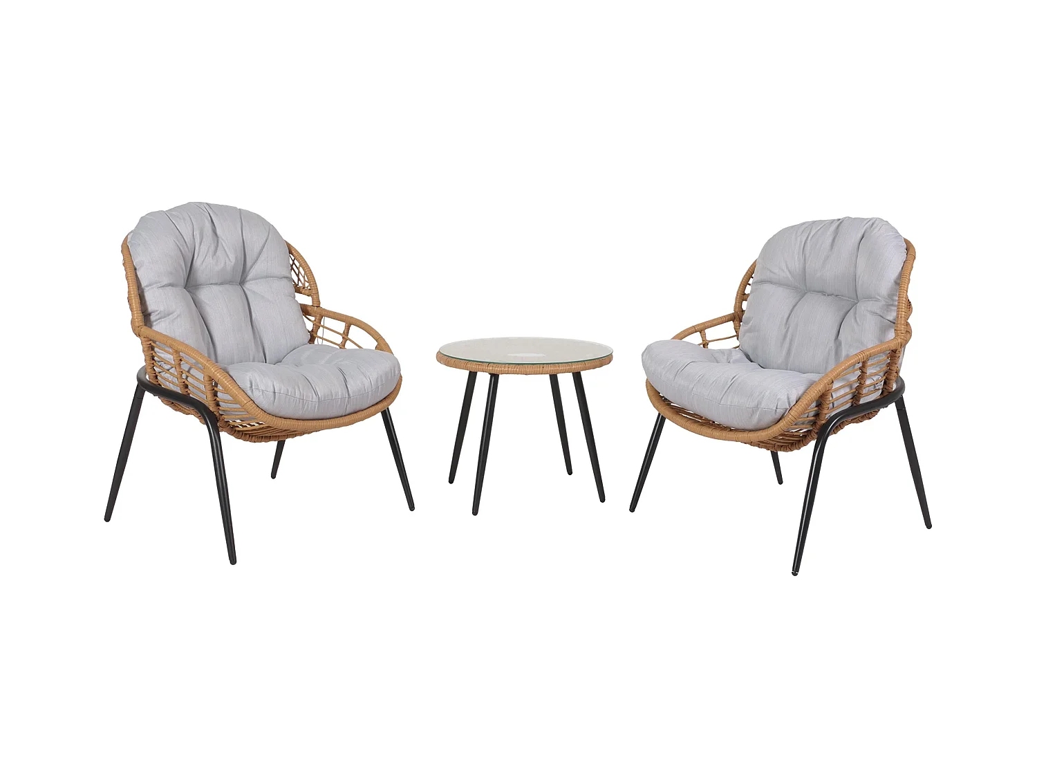 Ensemble de fauteuils et grise 72 x 55 x 92 cm 04_0006632