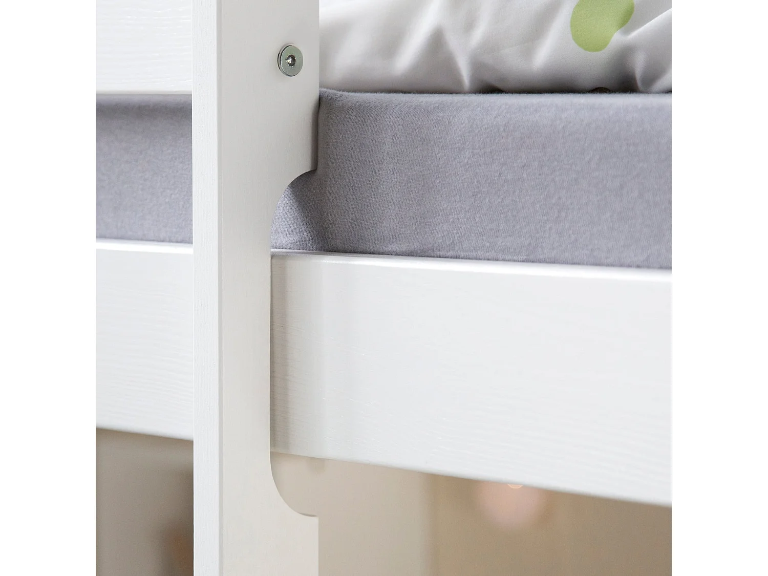 Lit mezzanine multifonctionnel pour bois blanche 206 x 96 x 175 cm LIT06235