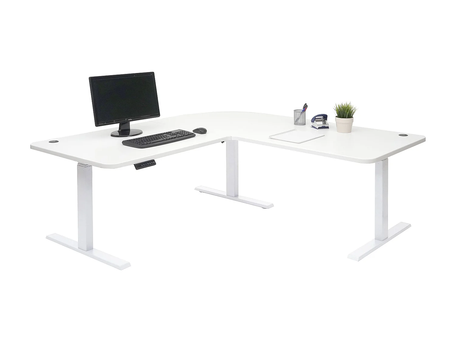 Bureau d'angle table d'ordinateur blanche 177.5 x 80 x 56 cm 04_0006021