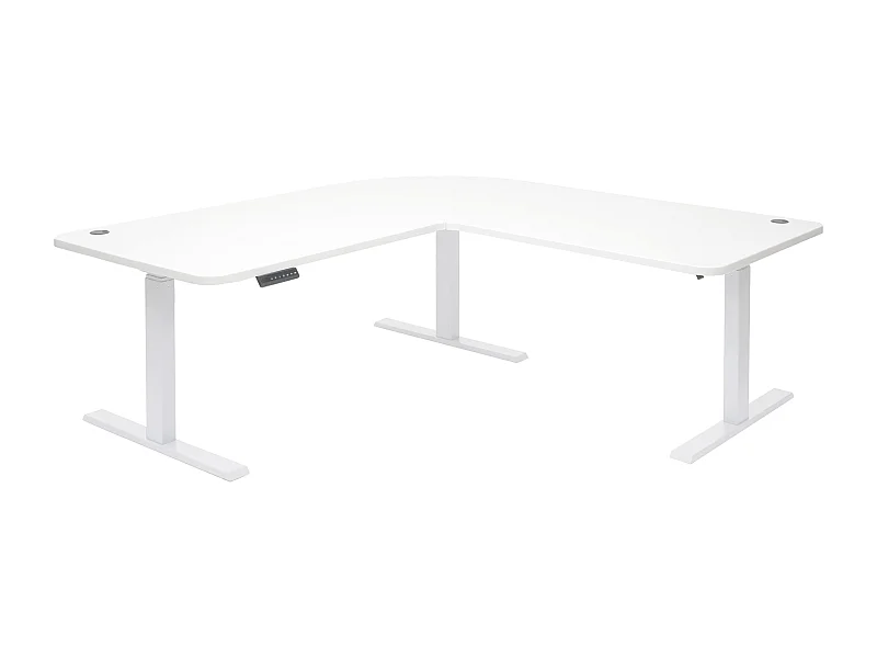 Bureau d'angle table d'ordinateur blanche 177.5 x 80 x 56 cm 04_0006021