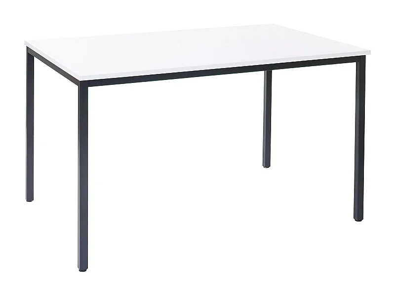 Bureau table de conférence effet bois blanche 120 x 80 x 75 cm 04_0001393