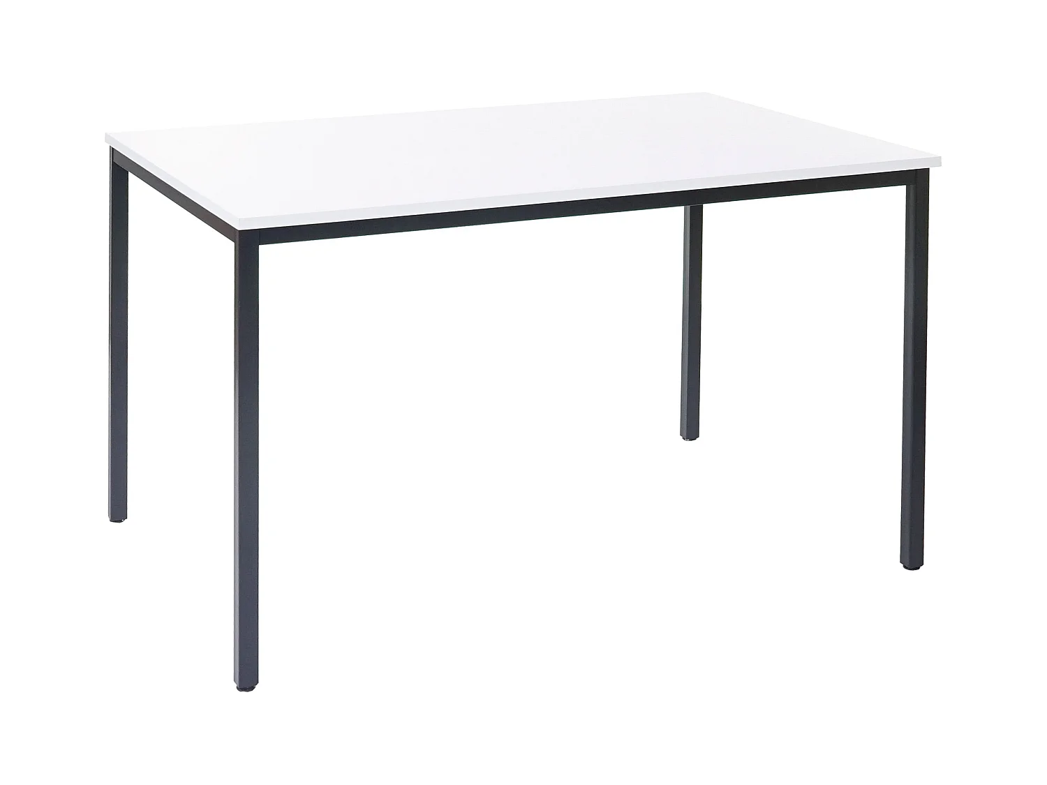 Bureau table de conférence effet bois blanche 120 x 80 x 75 cm 04_0001393