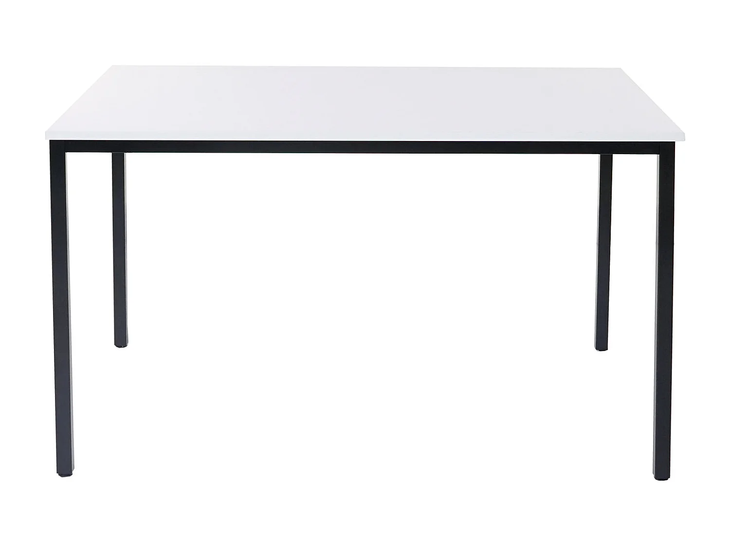 Bureau table de conférence effet bois blanche 120 x 80 x 75 cm 04_0001393