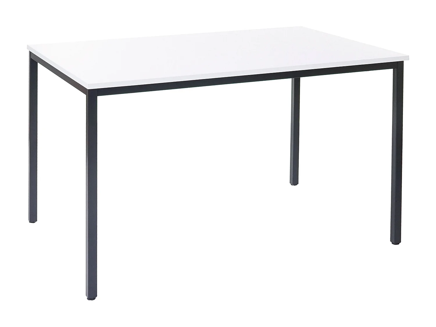 Bureau table de conférence effet bois blanche 120 x 80 x 75 cm 04_0001393