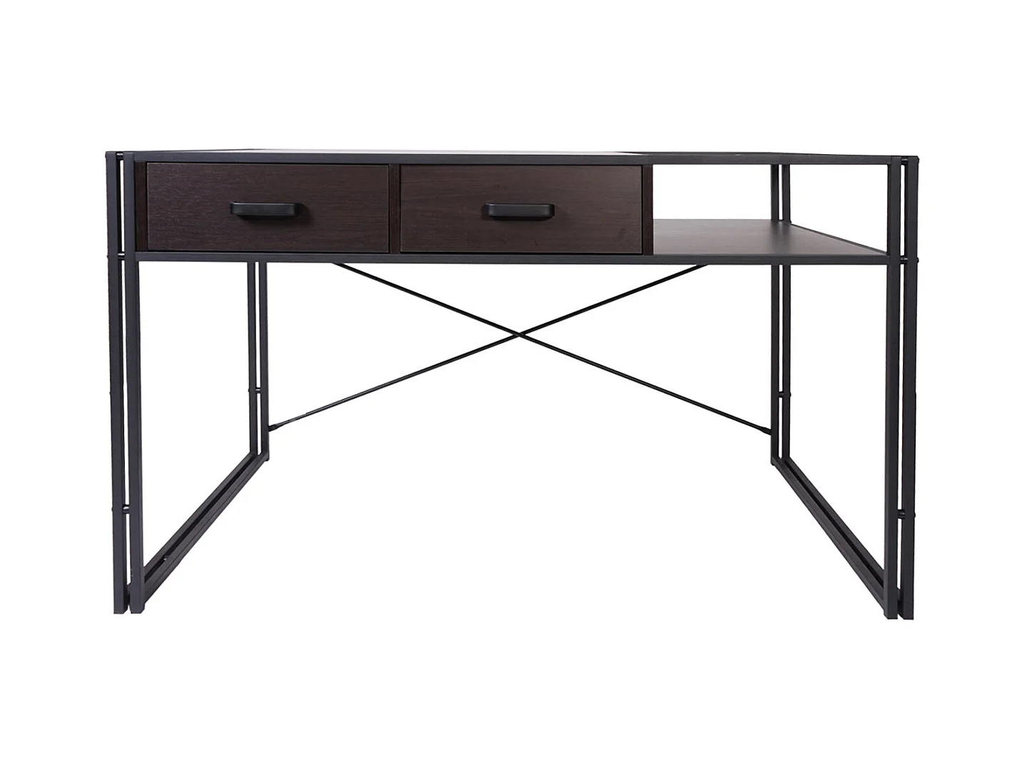 Bureau d'ordinateur avec tiroirs marron 120 x 70 x 76 cm 04_0001449