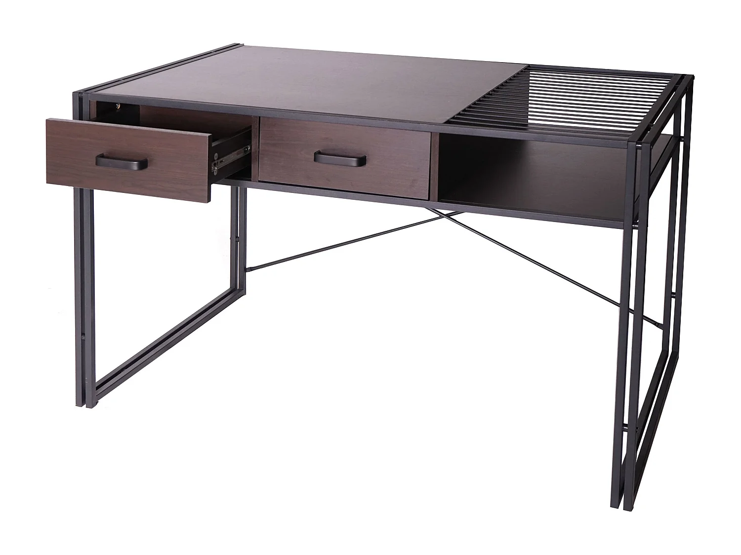 Bureau d'ordinateur avec tiroirs marron 120 x 70 x 76 cm 04_0001449