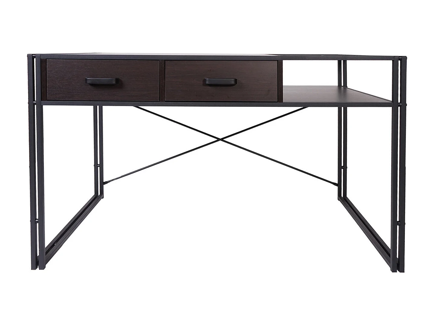 Bureau d'ordinateur avec tiroirs marron 120 x 70 x 76 cm 04_0001449