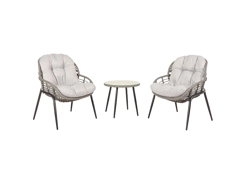 Ensemble de chaises et grise 72 x 56 x 92 cm 04_0006695