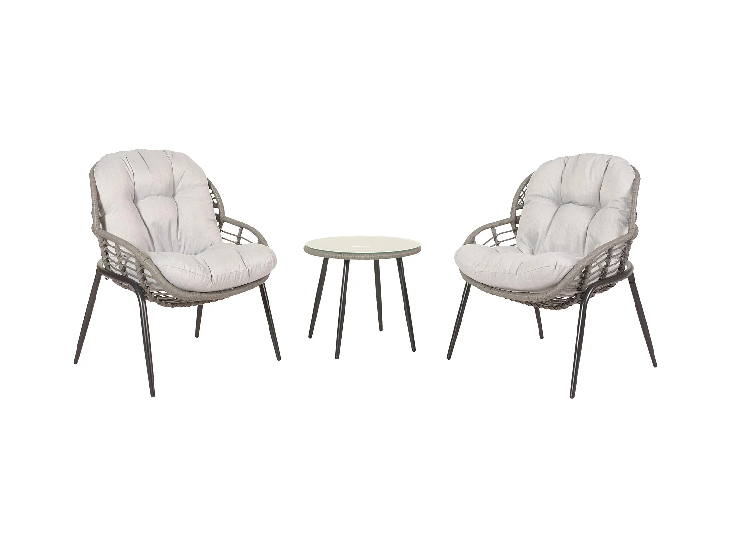 Ensemble de chaises et grise 72 x 56 x 92 cm 04_0006695