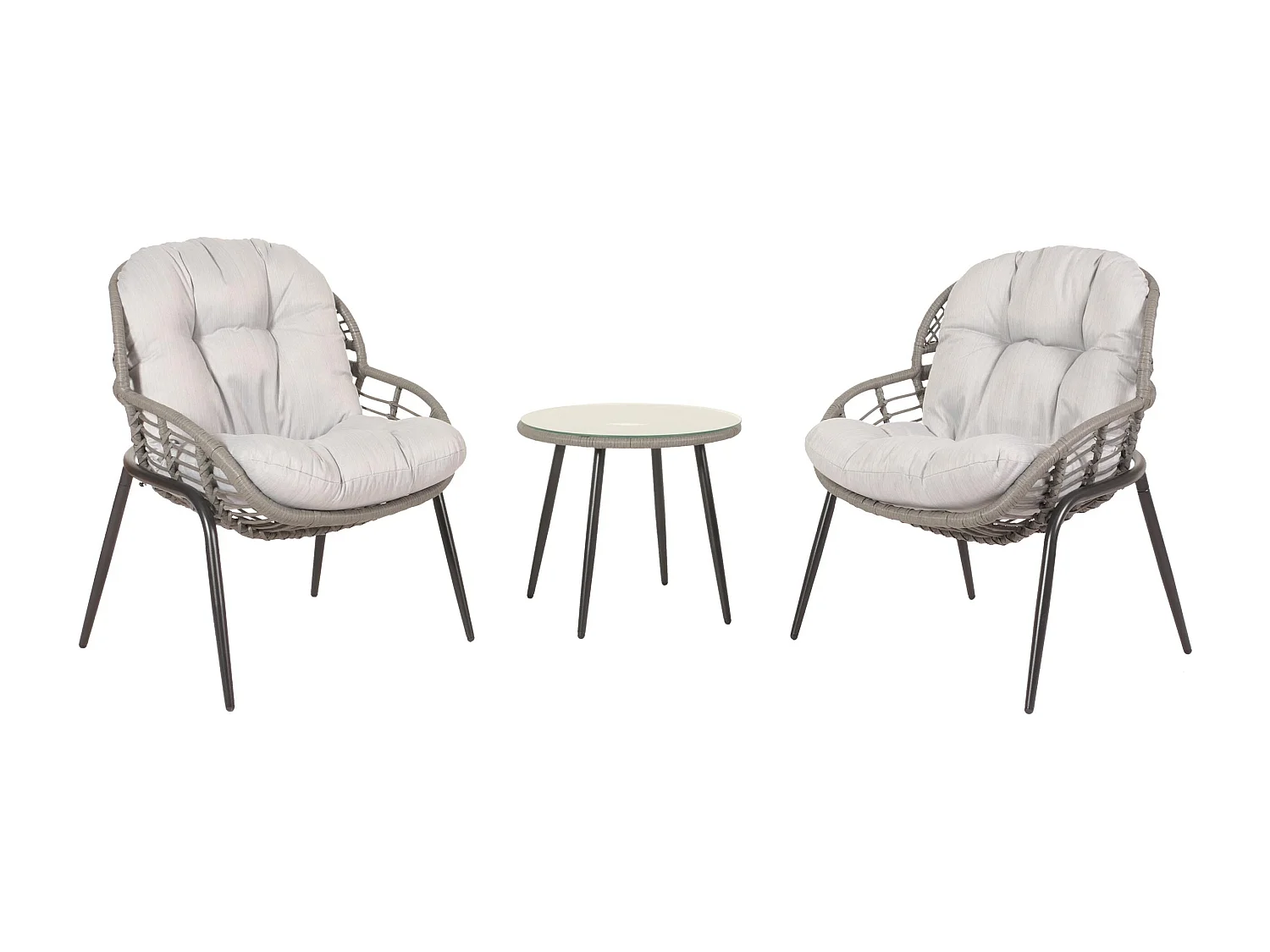 Ensemble de chaises et grise 72 x 56 x 92 cm 04_0006695