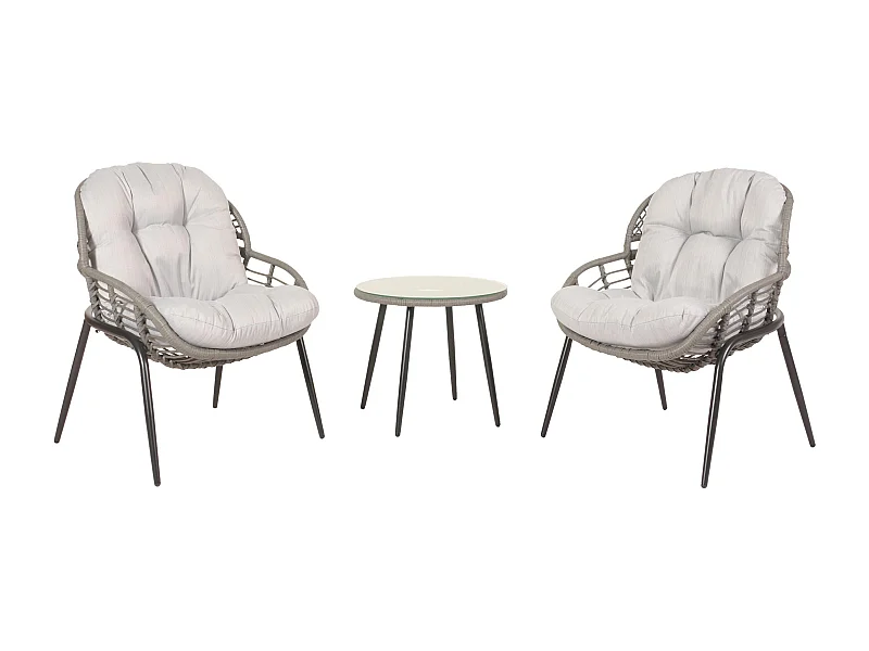 Ensemble de chaises et grise 72 x 56 x 92 cm 04_0006695