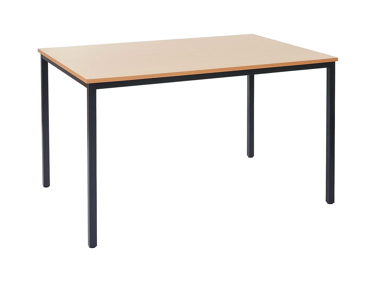 Bureau table de conférence effet bois beige 120 x 80 x 75 cm 04_0001392